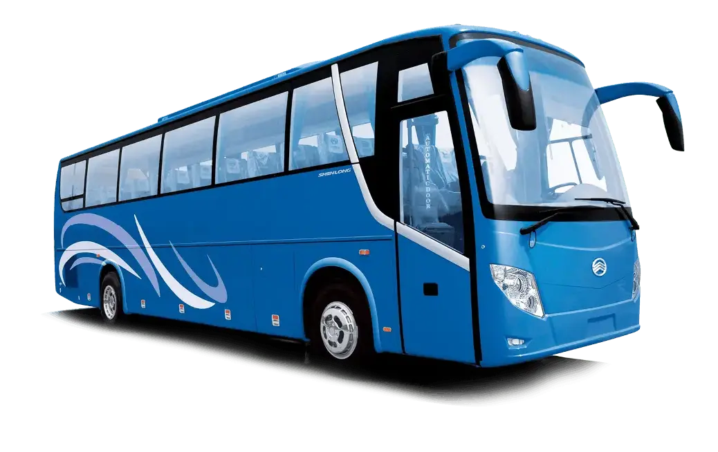 Motorcoach representing AngelTrax recorder use on passenger coach fleets.