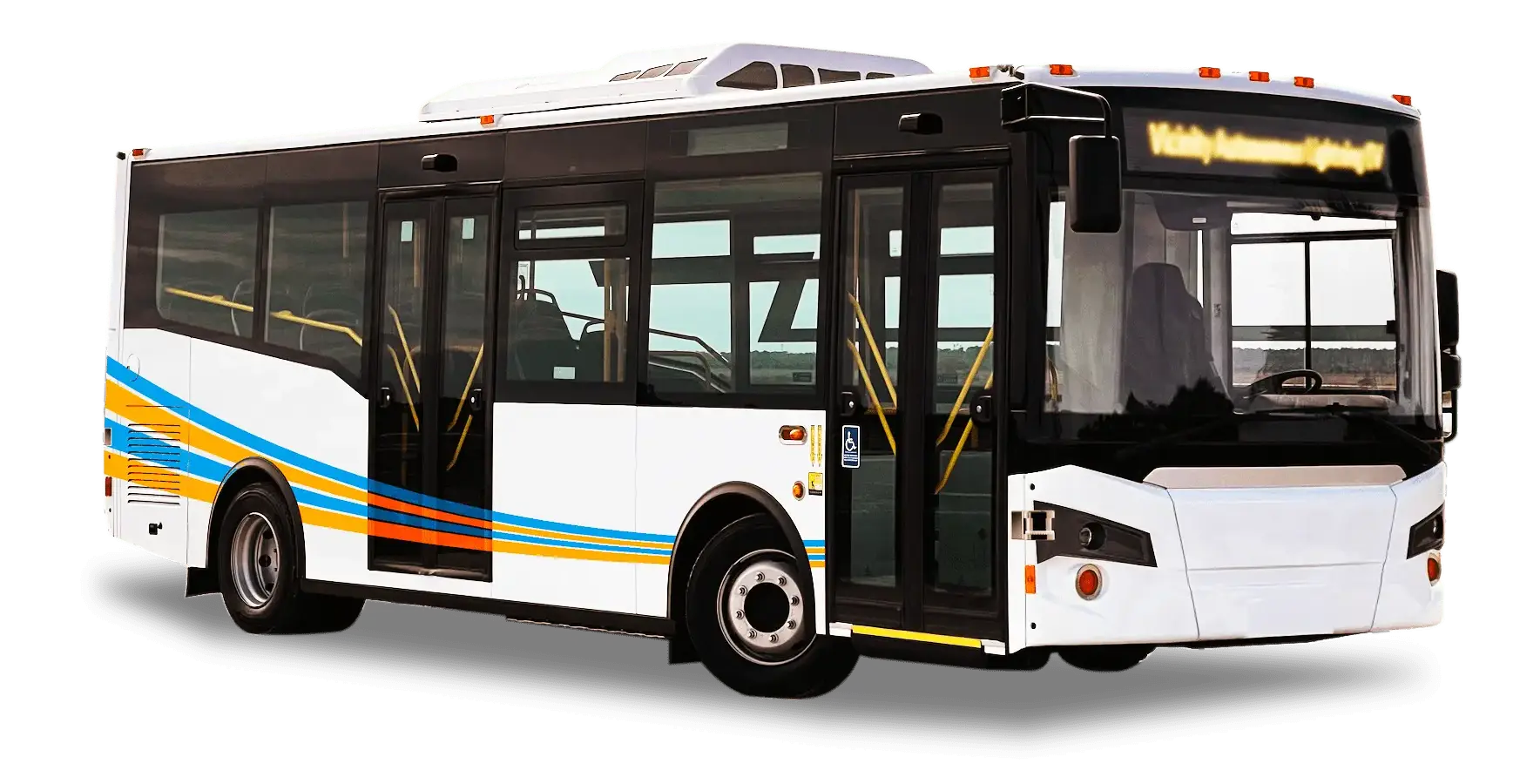 University transit bus representing passenger counting on campus routes.