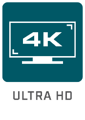 icon with a monitor showing the text 4k