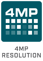 icon with pixels of varying opacity with the text 4mp