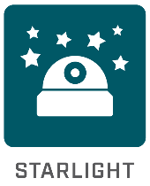 icon depicting a camera with stars overhead