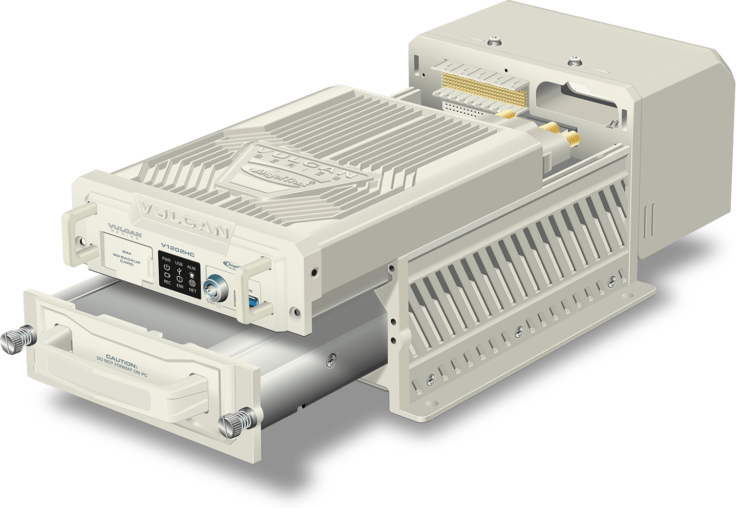 side view of v1202hc mnvr with trays out