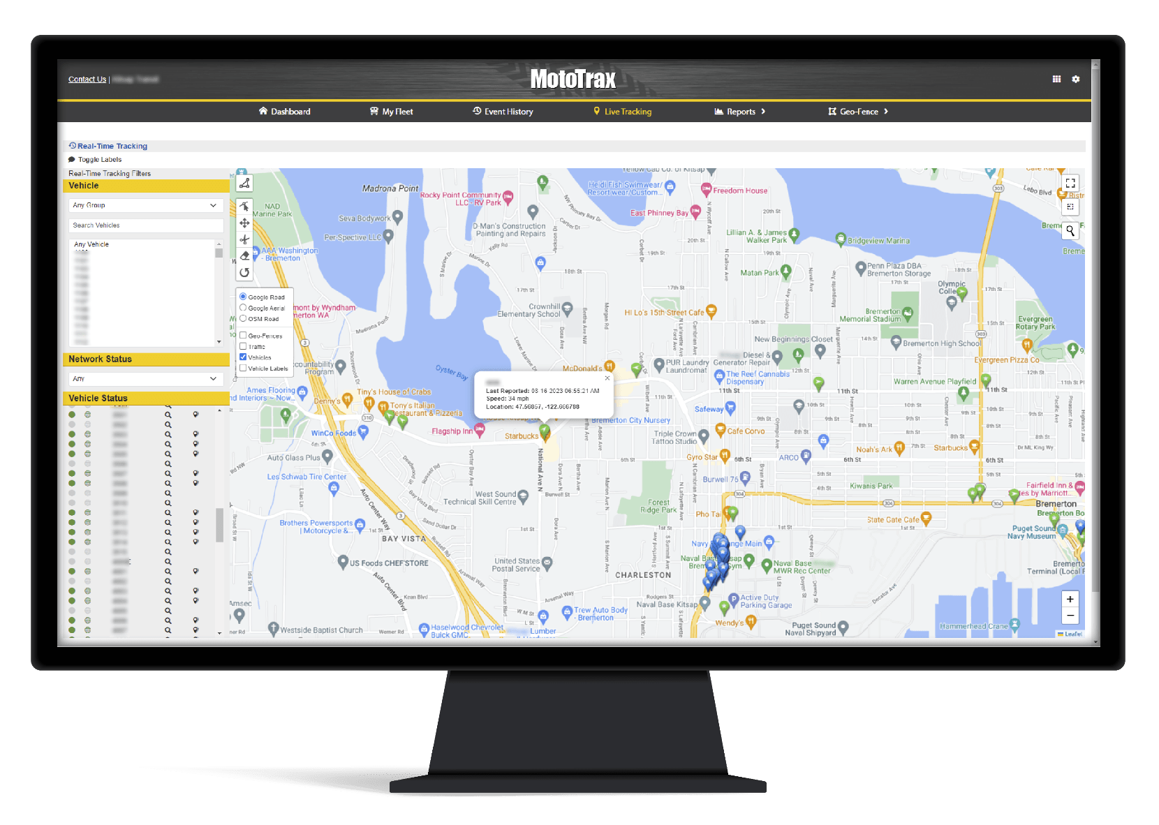 MotoTrax AVL Live Tracking